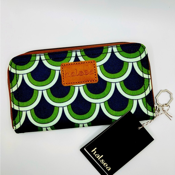 Halsea Green and Blue Patterned Wallet - Picture 1 of 4